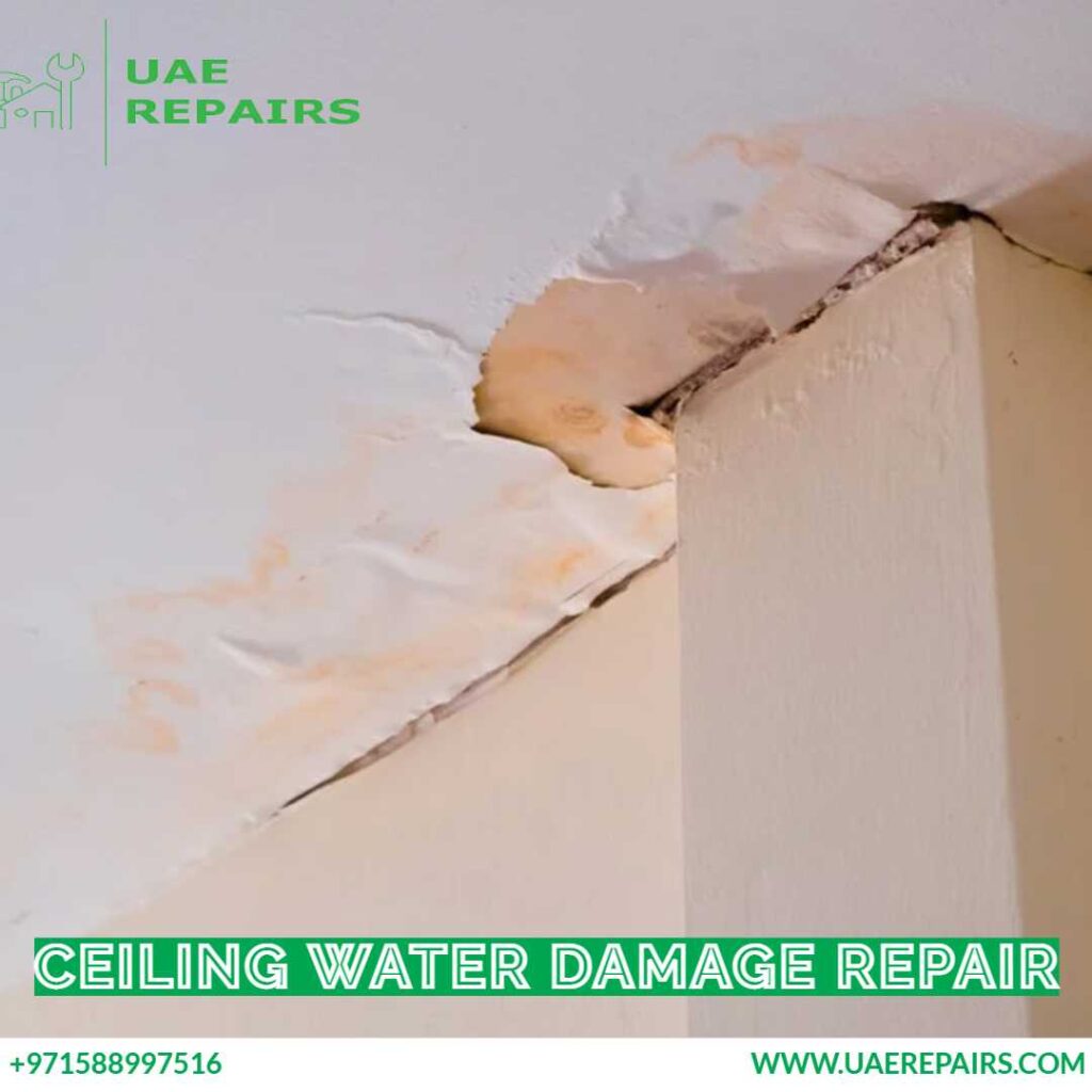 Ceiling water damage repair