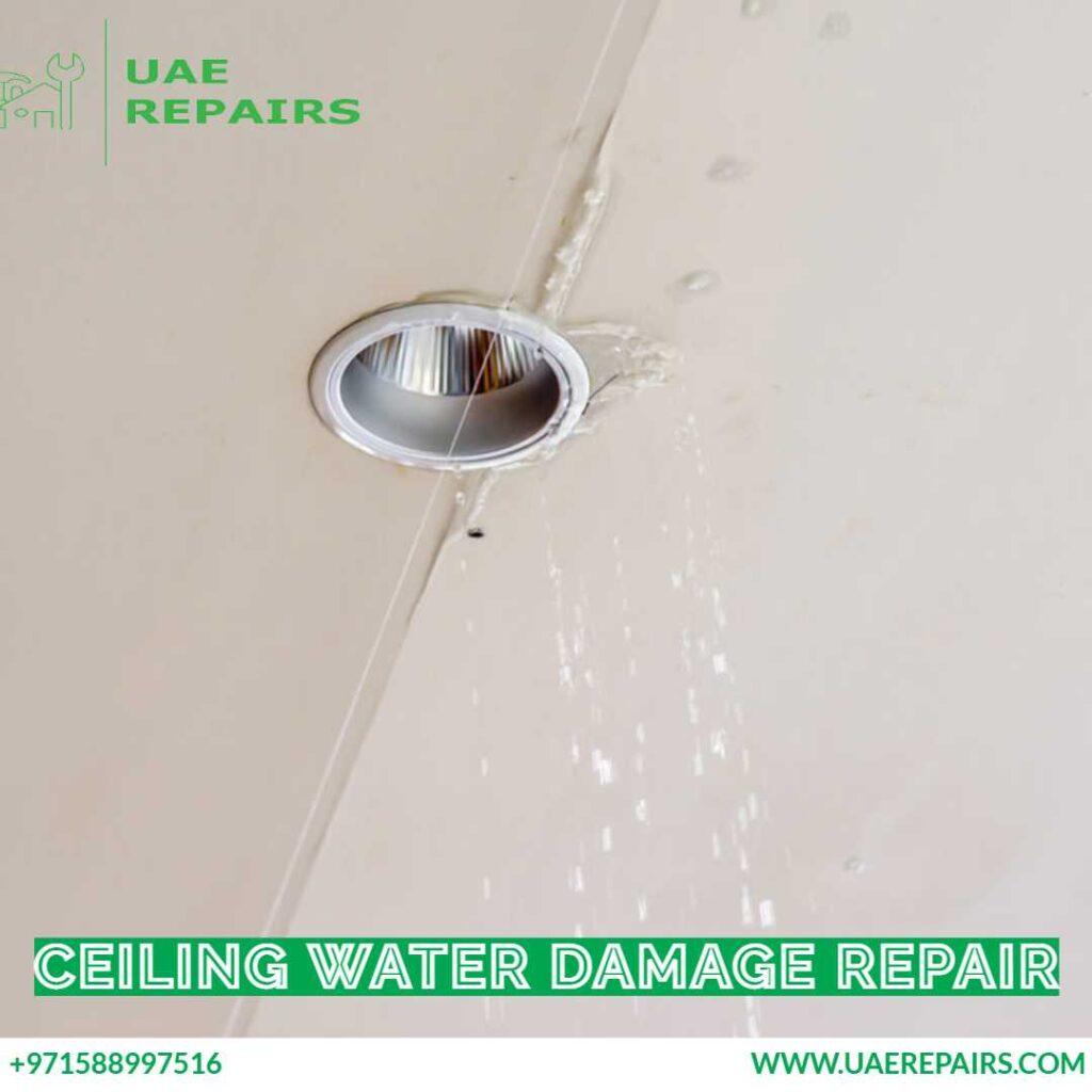 Ceiling water damage repair