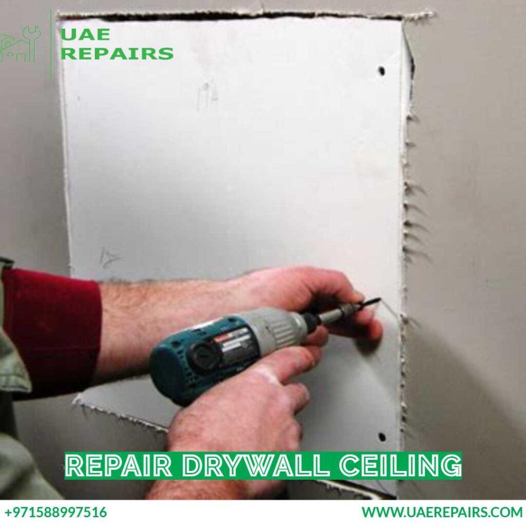 Repair drywall ceiling