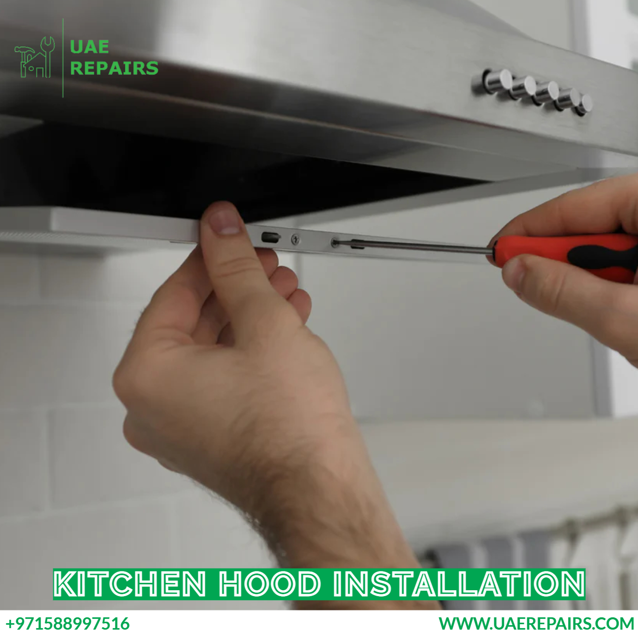 Choose UAE REPAIRS FOR Kitchen hood installation UAE 0588997516