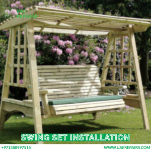 Swing set installation