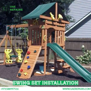 Swing set installation