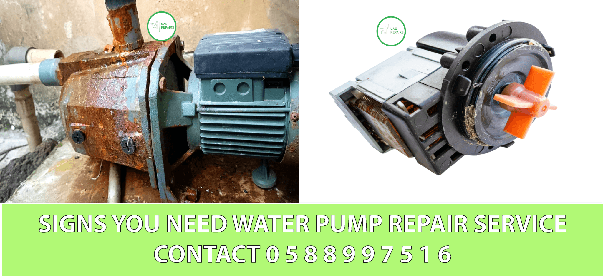 Signs you water pump needs service in Dubai