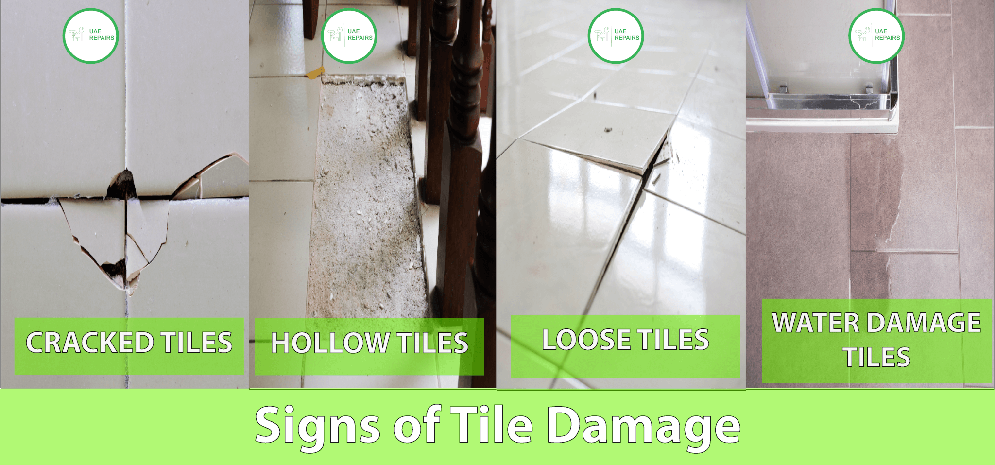 Signs of Tile Damage By UAE REPAIRS