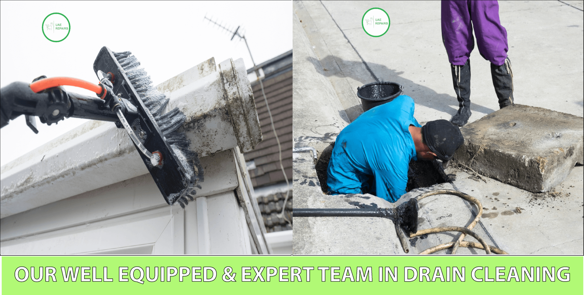 UAE REPAIRS OUR WELL EQUIPPED & EXPERT TEAM FOR DRAIN CLEANING IN UAE
