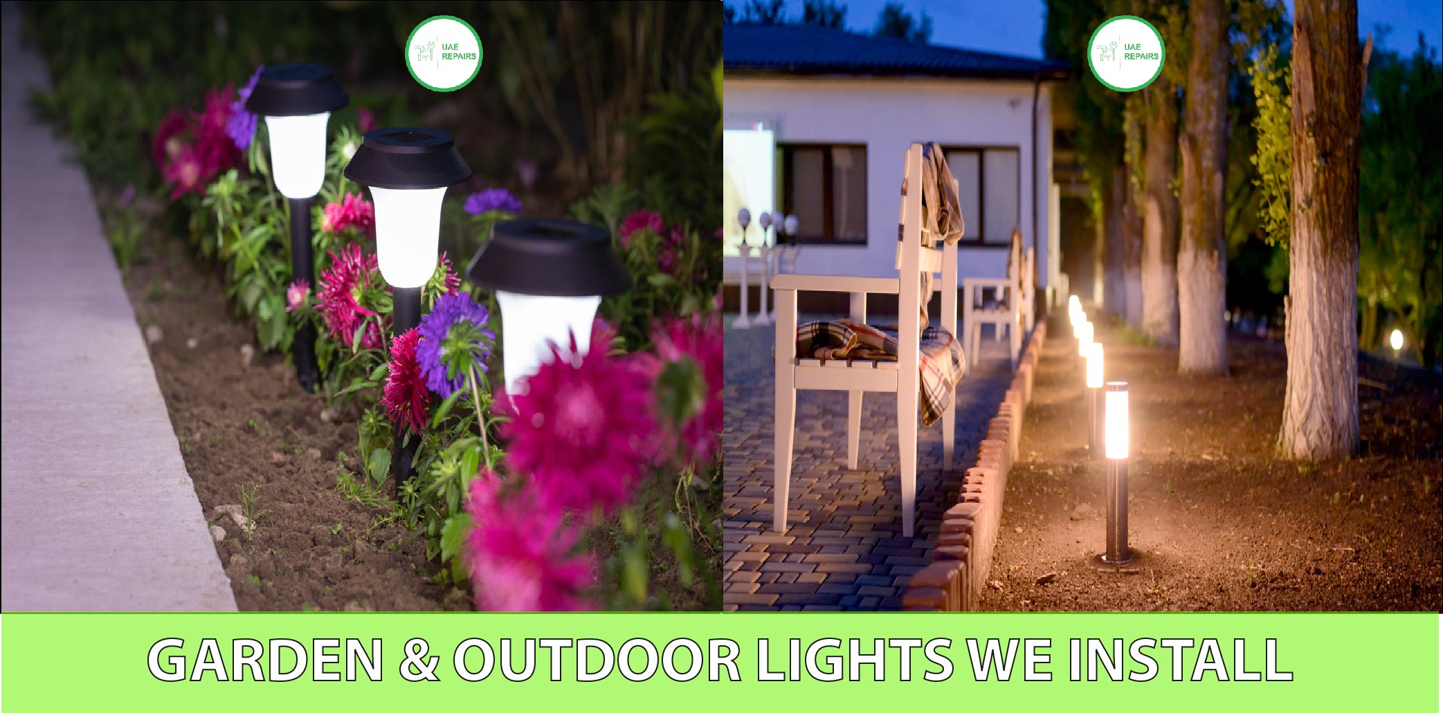 UAE REPAIRS Garden and Outdoor Lights We Install