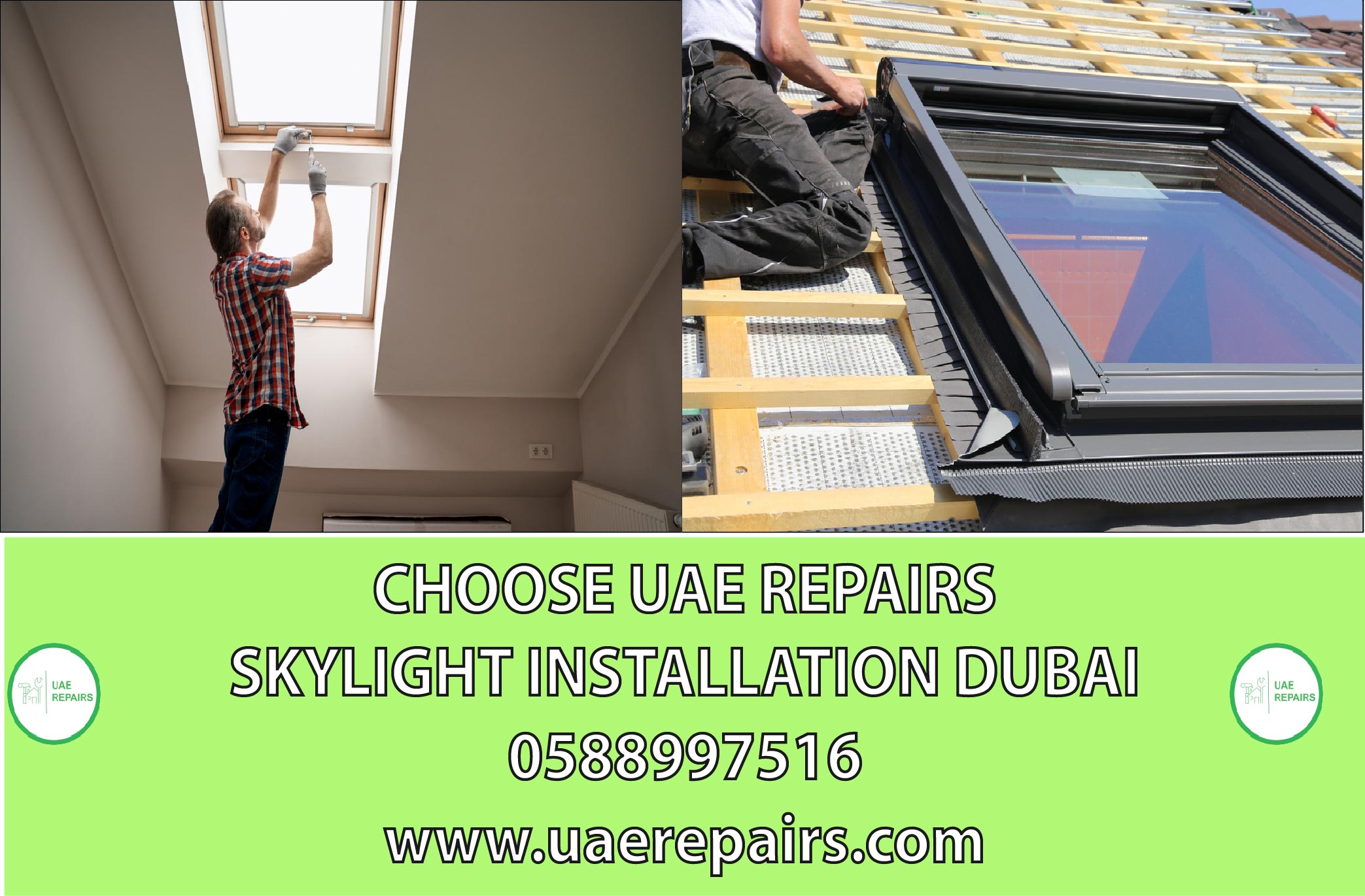 CHOOSE UAE REPAIRS FOR SKYLIGHT INSTALLATION DUBAI 0588997516