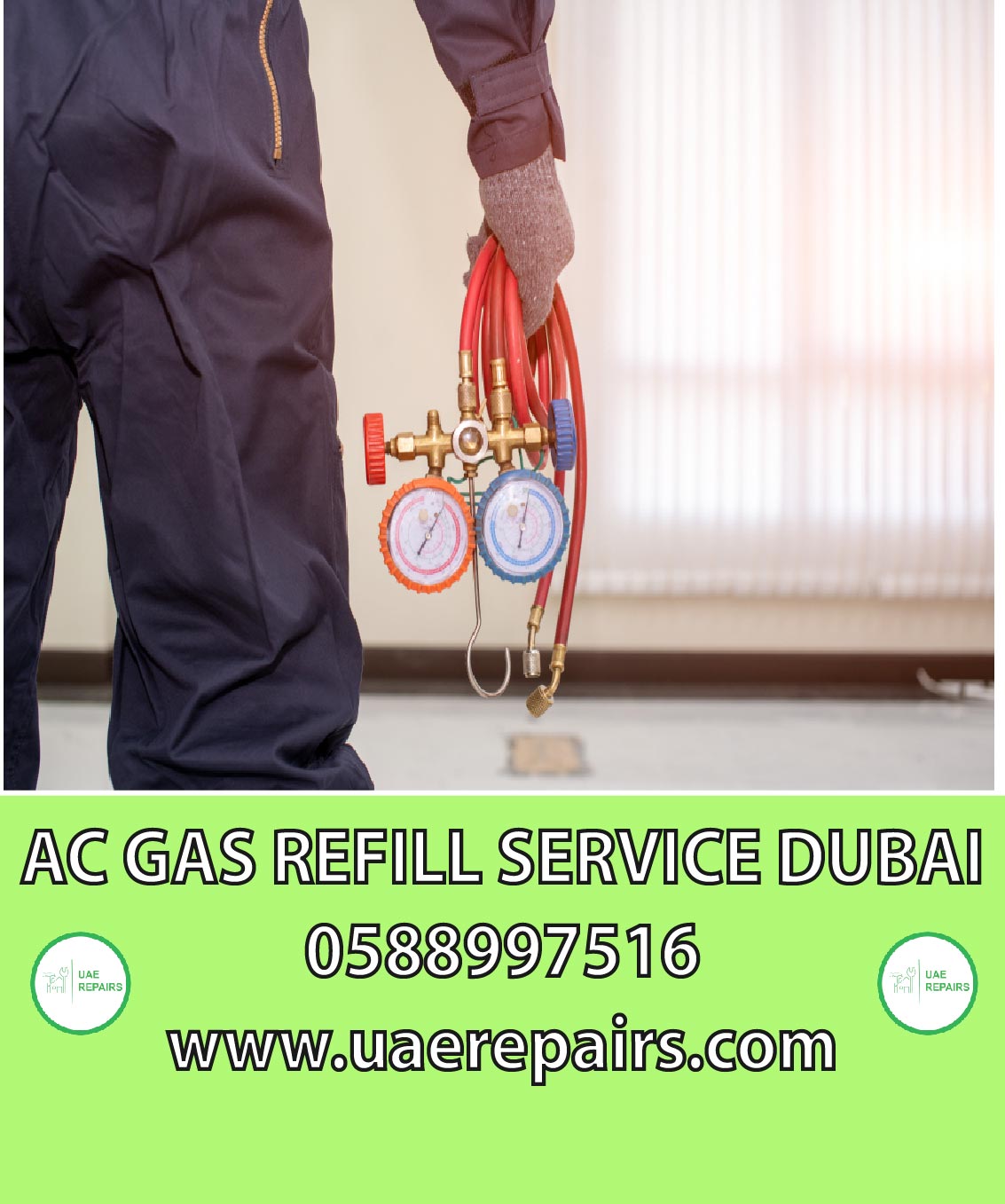 UAE REPAIRS AC GAS REFILL MAINTAIN DUBAI CONTACT US 0588997516