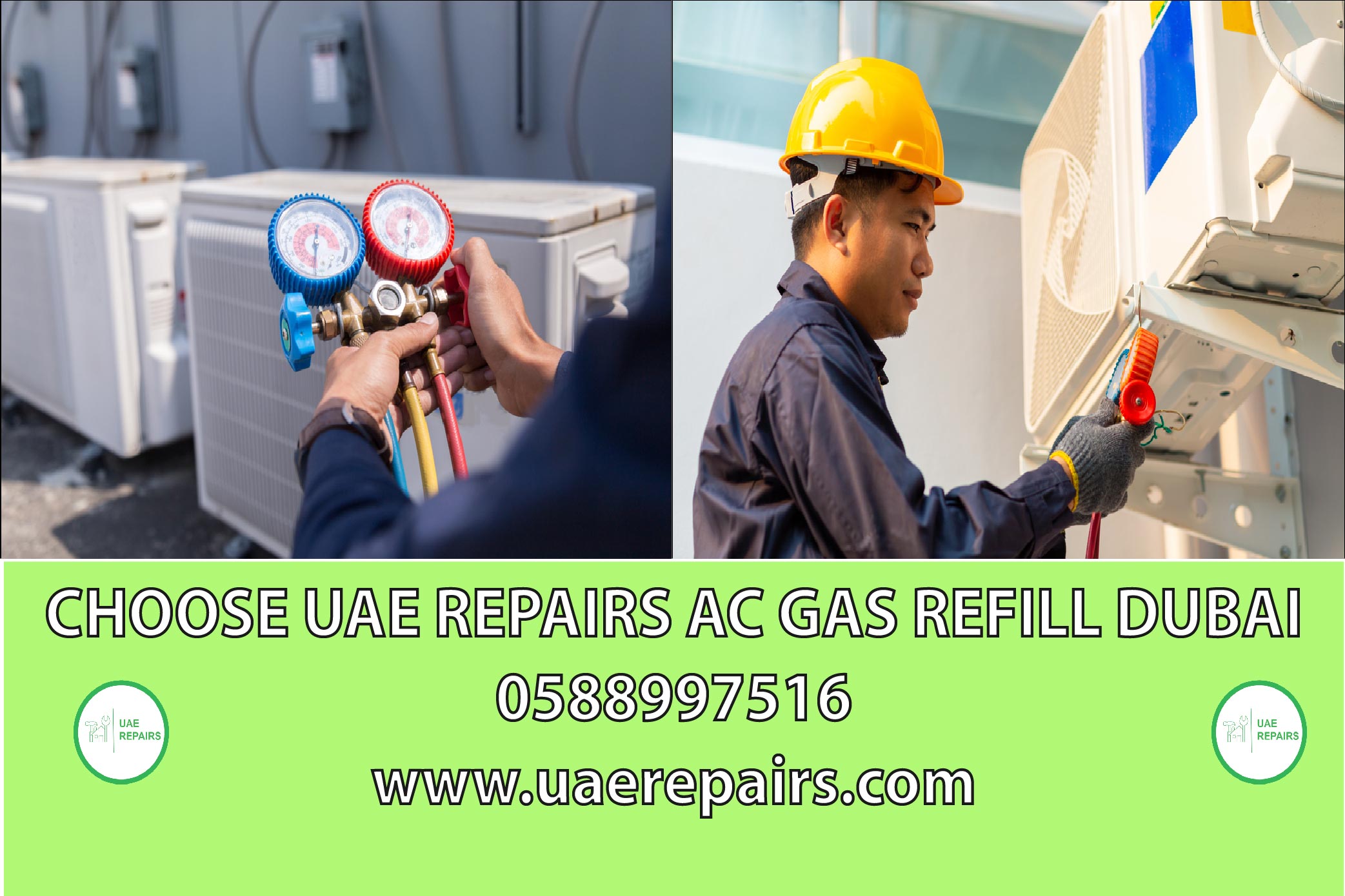 CHOOSE US FOR AC GAS REFILL DUBAI CONTACT 0588997516