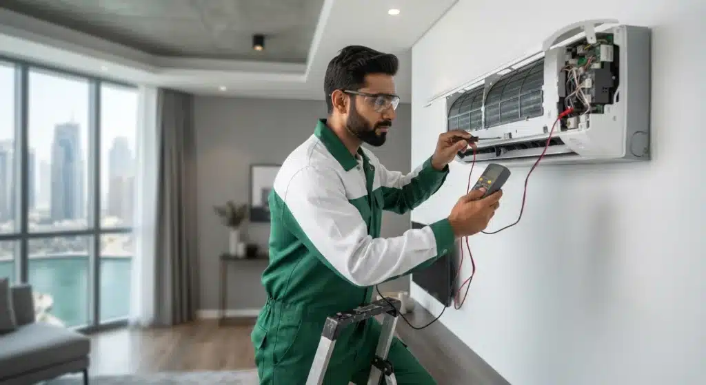CCTV drain inspection for blocked drain in Dubai Marina