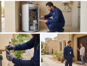 UAE Repairs technician arriving at an Arabian Ranches villa